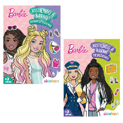 Vistiendo a Barbie Morado / Verde