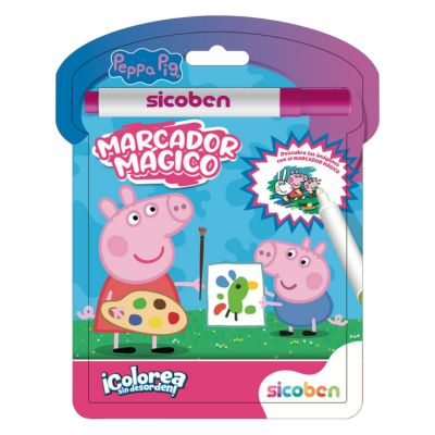 LIBRO DE COLOREAR CON MARCADOR MAGICO | PEPPA PIG
