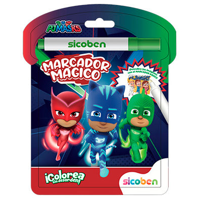 LIBRO DE COLOREAR CON MARCADOR MAGICO | PJ MASK