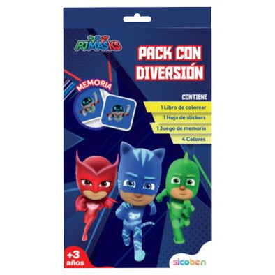 PACK CON DIVERSIÓN JUEGO MEMORIA PJ MASK