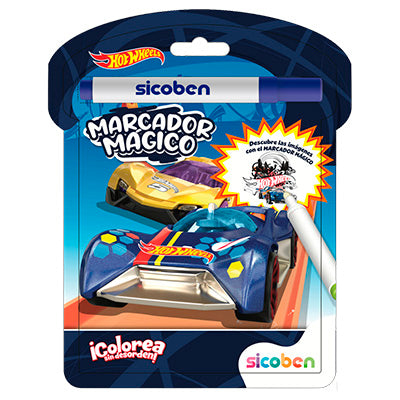 LIBRO DE COLOREAR CON MARCADOR MAGICO | HOTWHEELS