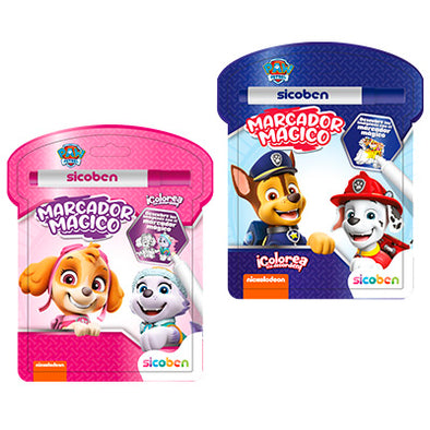 LIBRO DE COLOREAR CON MARCADOR MAGICO | PAW PATROL