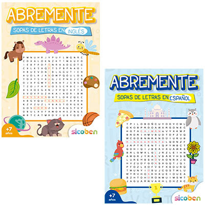 ABREMENTE
SOPAS DE LETRAS
INGLES Y ESPAÑOL