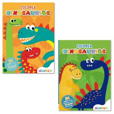 COLOREAR DINOSAURIOS NIÑOS PEQUEÑOS/SICOBEN