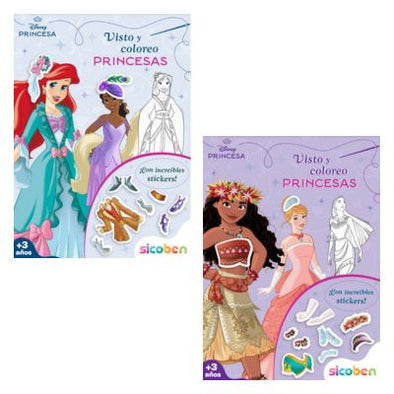 Visto y Coloreo Princesas Disney
