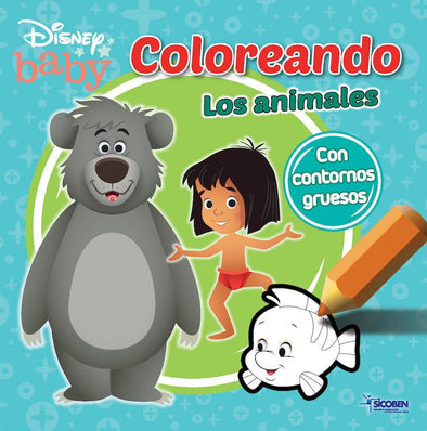 Libros para Colorear - Disney® Baby - Contornos Gruesos - Animales
