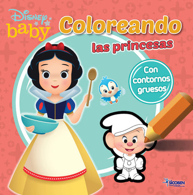 Libros para Colorear - Disney® Baby - Contornos Gruesos - Las Princesas