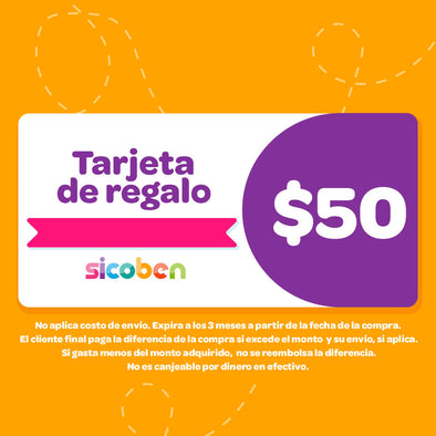 Tarjeta de Regalo, Gift Card (digital) - $50 - Sicoben.shop